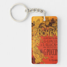 Vintage Kunst Nouveau Musik; La Boheme Oper, 1896 Schlüsselanhängern