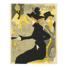 Vintage Kunst Nouveau, Nachtklub, Diwan Japonais Einladung