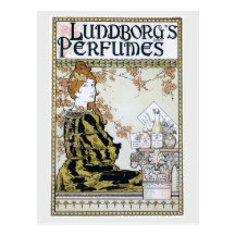 Vintage Kunst nouveau Parfümanzeige Postkarten
