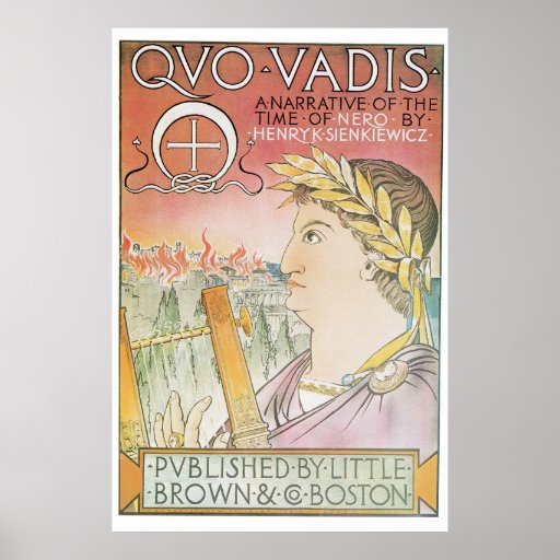 Vintage Kunst Nouveau Quo Vadis Buchanzeige Posterdrucke