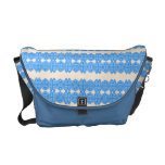 Vintage Kunst nouveau Spitze im Lavendelblau Kurier Tasche