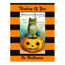 Vintage Kunstpostkarte Halloweens