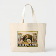 Vintage Lager-Bier Anzeige Tragetasche