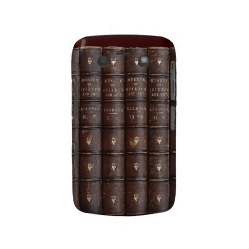 Vintage lederne Bibliotheks-Bücher auf dem BlackBe Blackberry Bold Cover