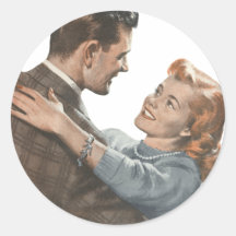 Vintage Liebe-Romance Jungvermählten sollen wir ta Sticker