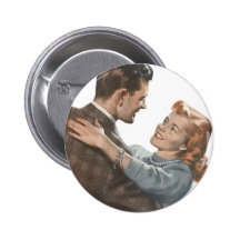 Vintage Liebe-Romance Jungvermählten sollen wir ta Anstecknadel