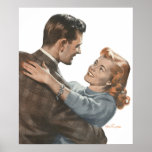 Vintage Liebe-Romance Jungvermählten sollen wir ta Plakatdruck