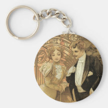 Vintage Liebe Romance, Kunst Nouveau, Alphonse Muc Schlüsselbänder