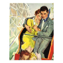 Vintage Liebe und Romance, Rollen-Untersetzer-Fahr Individuelle Einladungskarte