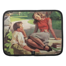 Vintage Love and Romance College Coed Students Folio Planners