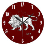 Vintage Löwe-Wand-Uhr