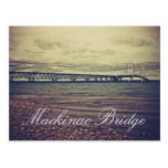 Vintage Mackinac Brücken-Postkarte