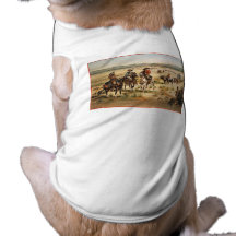 Vintage Malerei des Lastwagen-Zugs Hundeshirt