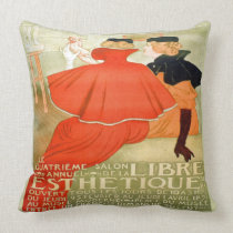 Vintage Mode-Show des Plakat-1897 kissen