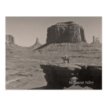 Vintage Monument-Tal-Cowboy-Andenken-Postkarte