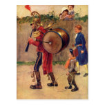 Vintage musikalische Soldat-Postkarte