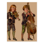 Vintage Musiker, die Postkarte spielen