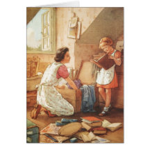 Vintage Mutter u. Kind mit Momentos Grußkarte