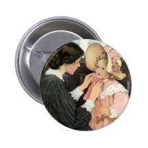 Vintage Mutter und Kind; Jessie Willcox Smith Buttons