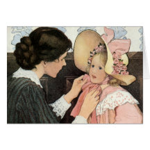 Vintage Mutter und Kind; Jessie Willcox Smith Karte