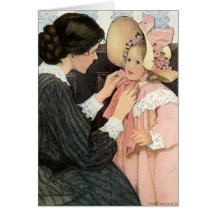 Vintage Mutter und Kind; Jessie Willcox Smith Karte