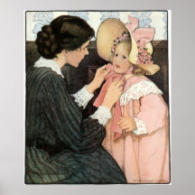 Vintage Mutter und Kind; Jessie Willcox Smith Posterdrucke