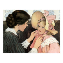 Vintage Mutter und Kind; Jessie Willcox Smith Postkarten