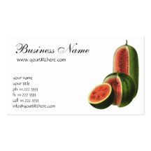 Vintage Nahrungsmittelfrucht-Bio Wassermelonen, ho Visitenkarten
