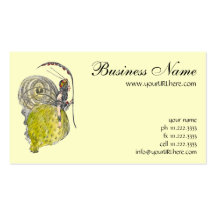 Vintage niedliche Fantasie-Schmetterlings-Fee mit  Visitenkarte