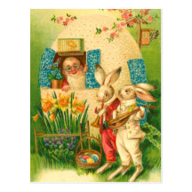 Vintage Osterhasen-Postkarte