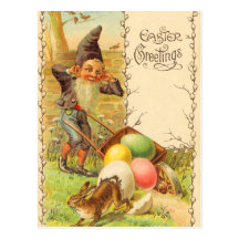 Vintage Osterhasen-Postkarte