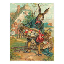 Vintage Osterhasen-Postkarte