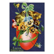 Vintage Ostern-Gruß-Karte