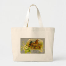 Vintage Ostern-Henne Einkaufstasche