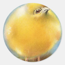Vintage Ostern-Karte (9) Runder Aufkleber