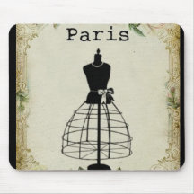 Vintage Paris-Mode-Kleiderform Mousepad
