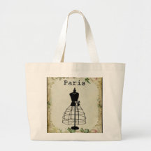 Vintage Paris-Mode-Kleiderform Tragetasche