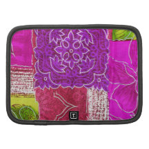 Vintage Patchworkmit blumensteppdecke des Boho Chi Folio Planer