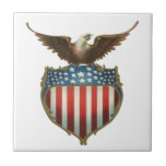 Vintage patriotische amerikanische Flagge und kahl Fliesen