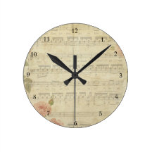 Vintage Pergament-Rosen und Musik
