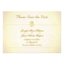 Vintage Pergamentpapier-Art Save the Date Personalisierte Einladung