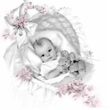 Vintage Pink Baby Girl Shower Acrylic Cut Out