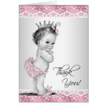 Vintage Pink Princess Baby Shower Thank You Cards