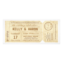 Vintage Playbill Theater-Karten-Hochzeits-Einladun