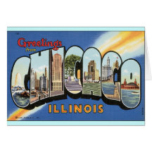 Vintage Postkarte Chicagos Illinois