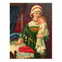 Vintage Postkarte der Mutter Tages
