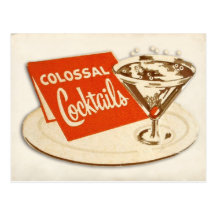 Vintage Postkarte - kolossale Cocktails