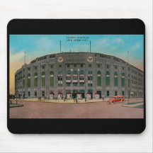 Vintage Postkarte Mousepad Yankee Stadium