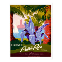 Vintage Postkarte Puertos Rico