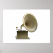 Vintage Record Player Print